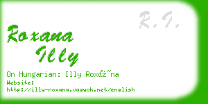 roxana illy business card